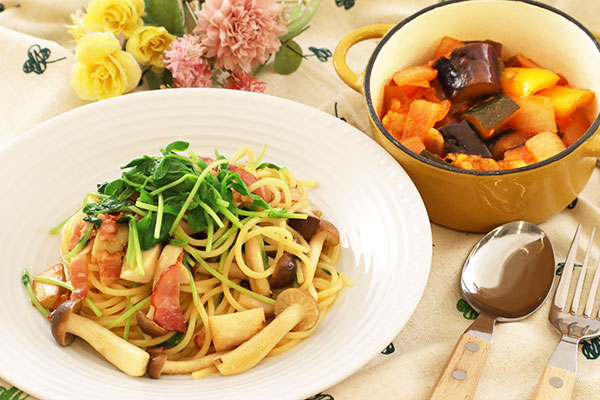 料理基礎クラスのメニュー【洋食の基本】パスタの茹で方、作り方