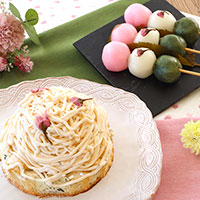 1日完結1Day料理教室:春にピッタリ!桜モンブランとお花見団子を作りましょう